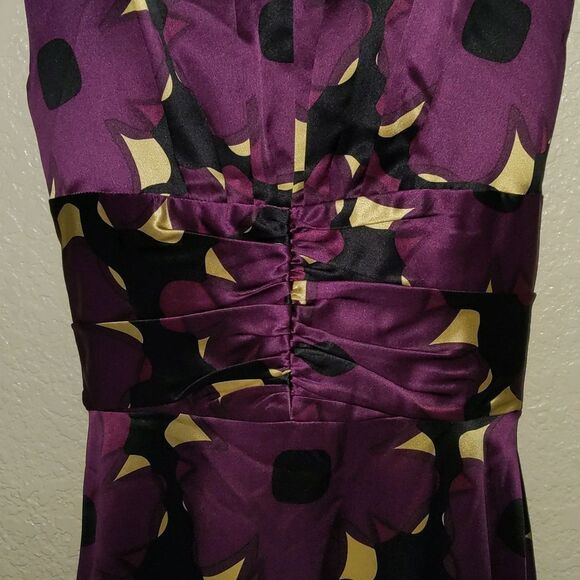 Cynthia Steffe 100% Silk Dress Fit and Flare Purple Bow 2 - Picture 8 of 8